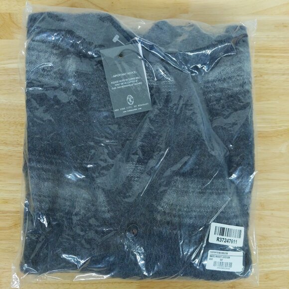 NWT $498 Todd Snyder Mohair & Wool Fuzzy Cardigan Sweater in Charcoal Gray Large - Picture 3 of 3